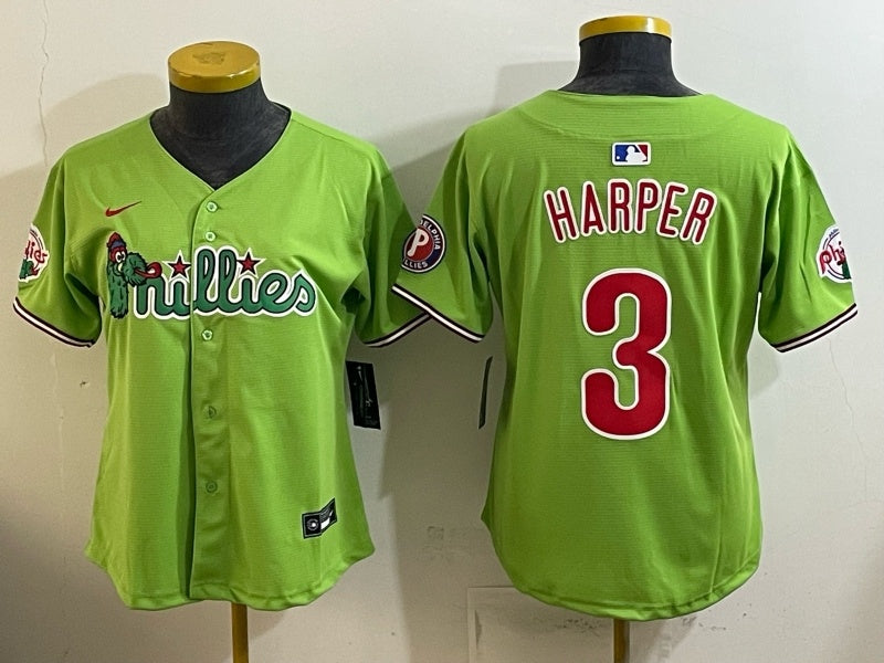 Women Philadelphia Phillies #3 Bryce Harper Phillies 6 Edition Women Youth