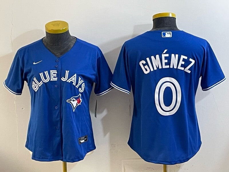 Women Toronto Blue Jays #0 Andrés Giménez Blue Jays Women Youth