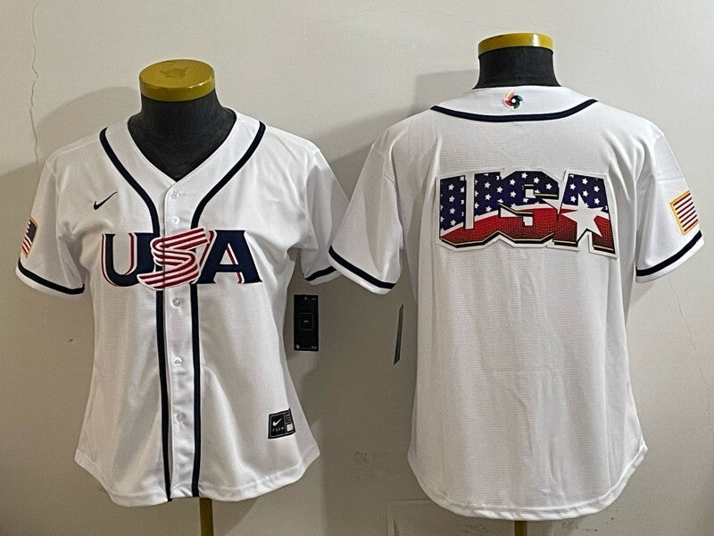 Women USA Baseball x Undefeated White 2026 World Baseball Classic 26 World Cup Women Style 4