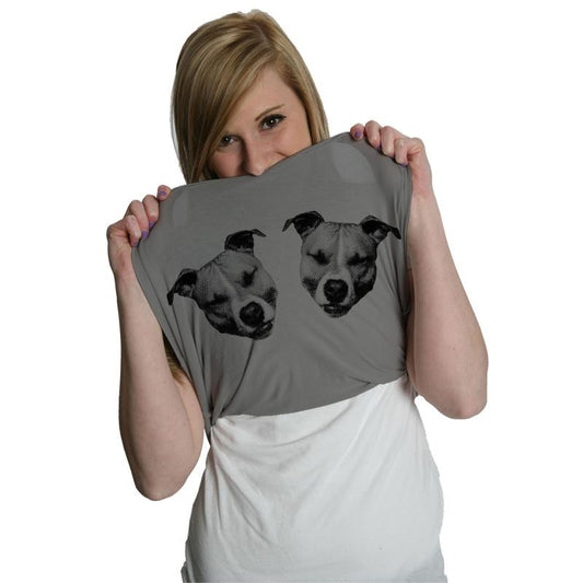Womens Ask Me About My Pitties T Shirt Funny Flip Up Dog Pitbull Tee Funny Womens T Shirts Cute Slimming Top Comfortable Soft Womenswear Flip Tops for Women Funny Dog Top Women's Novelty Tees Light Grey