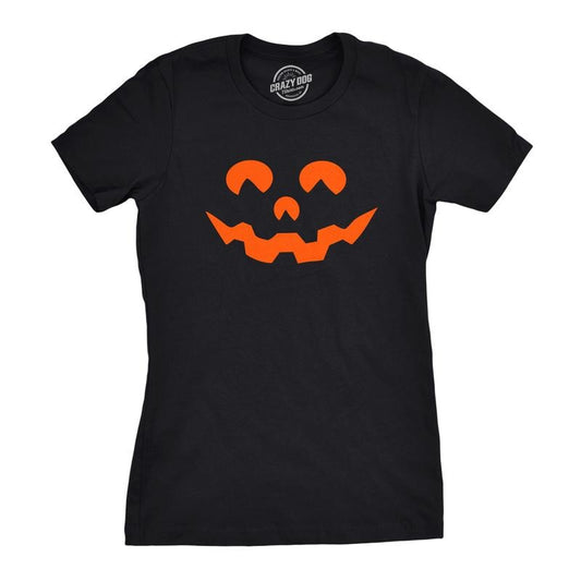 Womens Cartoon Eyes Pumpkin Face Funny Fall Halloween Spooky T shirt Funny Womens T Shirts Cute Slimming Top Comfortable Soft Womenswear Halloween Tops for Women Women's Novelty Tees Black - S