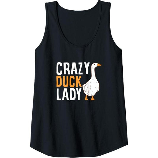 Womens Crazy Duck Lady Cute Duck Mom Love Ducks Tank Top MADE IN USA