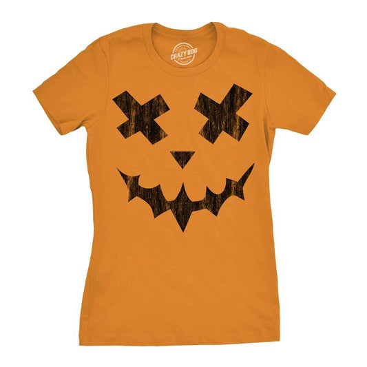 Womens Excellent Xavier Pumpkin T Shirt Funny Halloween Jack O Lantern Freaky Smile Tee For Ladies Funny Womens T Shirts Cute Slimming Top Comfortable Soft Womenswear Halloween Tops for Women Women's Orange - 3XL