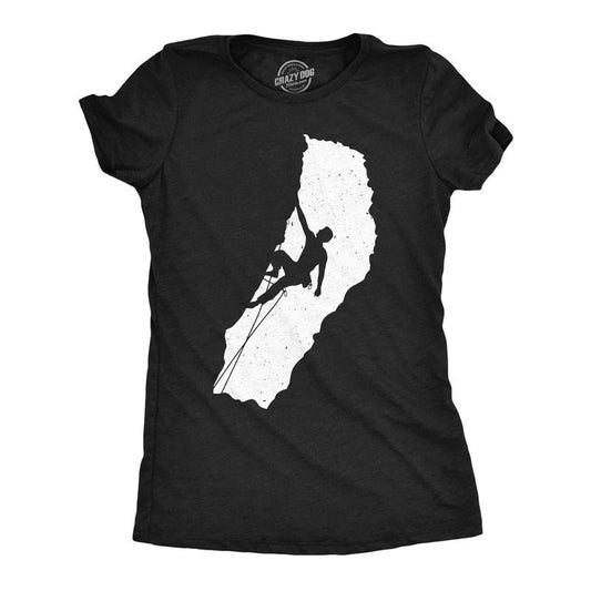 Womens Funny T Shirts Cave Climber Sarcastic Graphic Tee for Ladies Funny Womens T Shirts Cute Slimming Top Comfortable Soft Womenswear Funny Sarcastic Top Women's Novelty Tees Black -