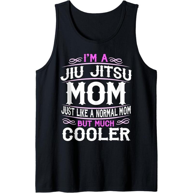 Womens Jiu Jitsu Mom, Cute Sporting Mom Gift Tank Top MADE IN USA