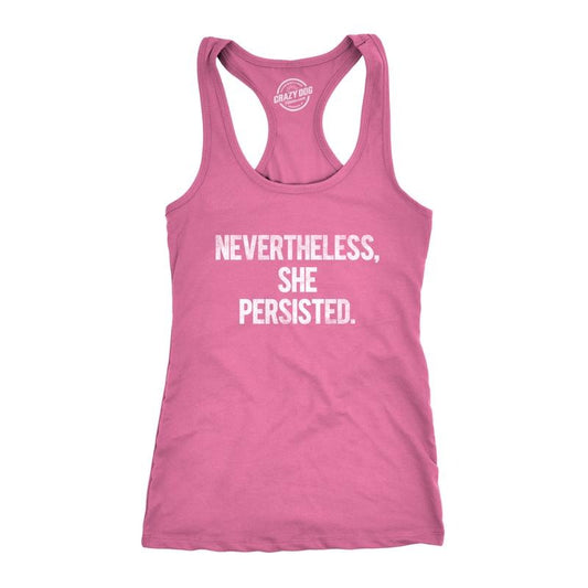 Womens Nevertheless She Persisted Funny Political Congress Senate Fitness Tank Top Funny Racerback Tank Cute Slimming Tank tops comfortable soft top Funny Political Sleeveless Tee Novelty Tank Tops