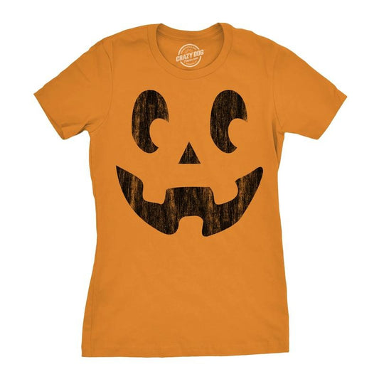 Womens Side Eye Steve Pumpkin T Shirt Funny Halloween Jack O Lantern Weird Smile Tee For Ladies Funny Womens T Shirts Cute Slimming Top Comfortable Soft Womenswear Halloween Tops for Women Women's Orange - M