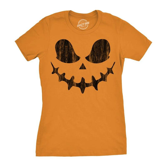 Womens Skeletal Steve Pumpkin T Shirt Funny Halloween Jack O Lantern Skull Smile Tee For Ladies Funny Womens T Shirts Cute Slimming Top Comfortable Soft Womenswear Halloween Tops for Women Women's Orange - M