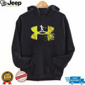 Women’s Softball Batter Silhouette Yellow Cracked Ball Athletic T Shirt
