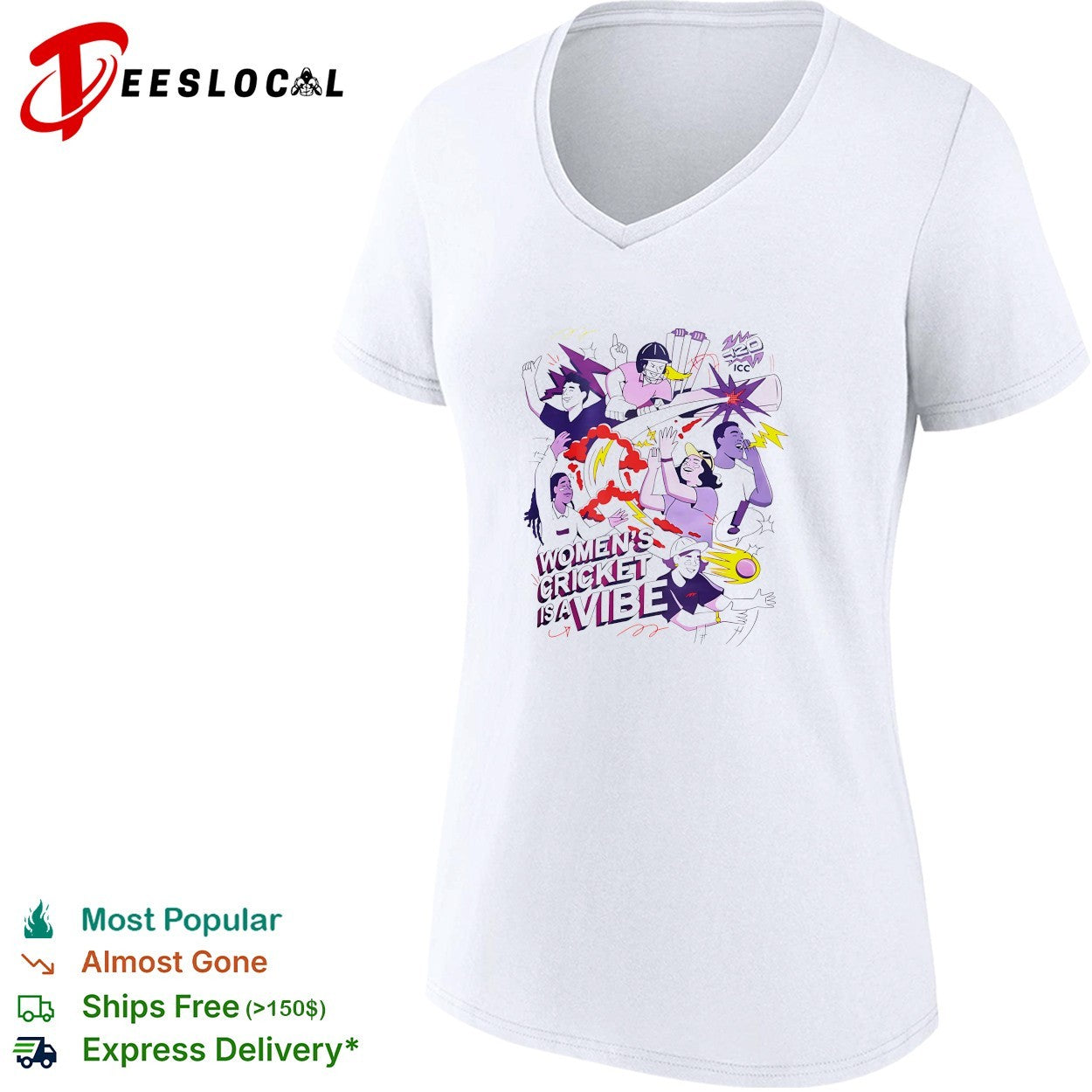 Women’s cricket is a vibe ICC T20 shirt