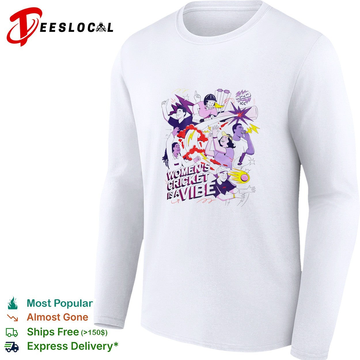 Women’s cricket is a vibe ICC T20 shirt