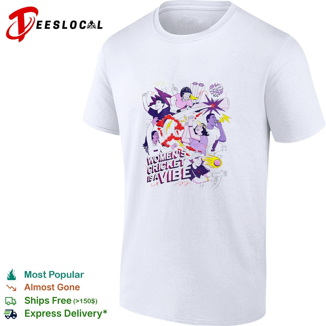Women’s cricket is a vibe ICC T20 shirt