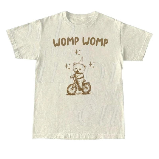 Womp Womp Funny Retro Shirt, Unisex Meme Bear T Shirt, Funny Gag T Shirt, Graphic Shirt, Relaxed Cotton Adult Tee, Silly Gifts For Friends