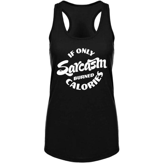 Workout Tank Tops for Women-If Only Womens Funny Saying Fitness Gym Racerback Sleeveless Shirts Made in USA