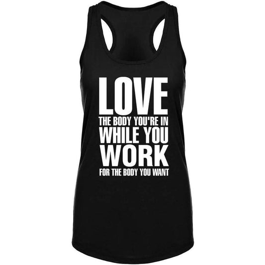Workout Tank Tops for Women-Womens Inspirational Funny Saying Fitness Gym Racerback Sleeveless Shirts Made in USA