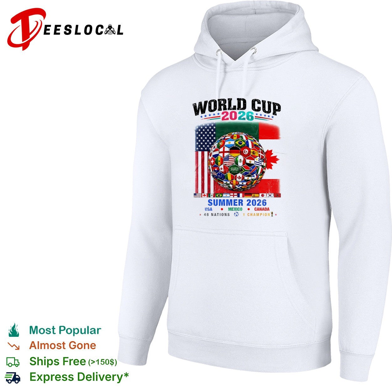 World Cup 2026 USA Mexico Canada 48 nations soccer ball shirt