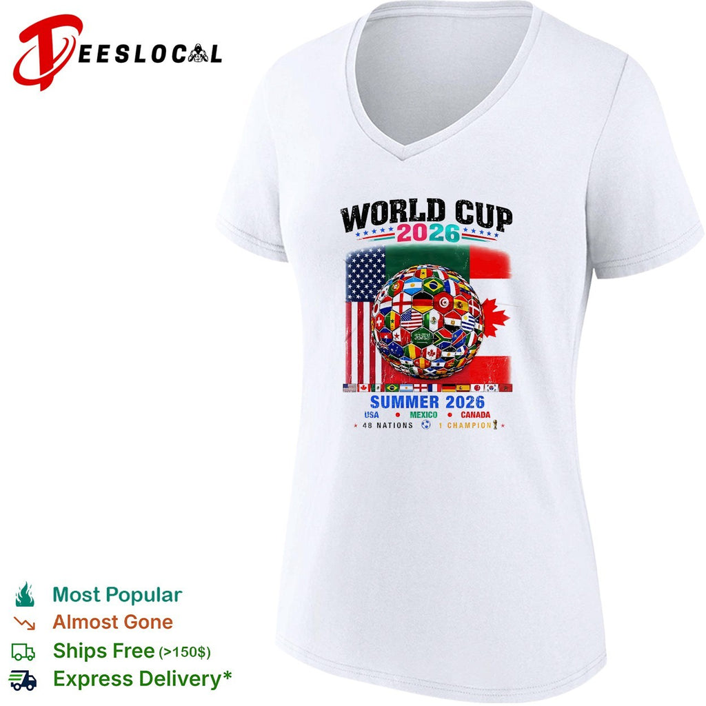 World Cup 2026 USA Mexico Canada 48 nations soccer ball shirt