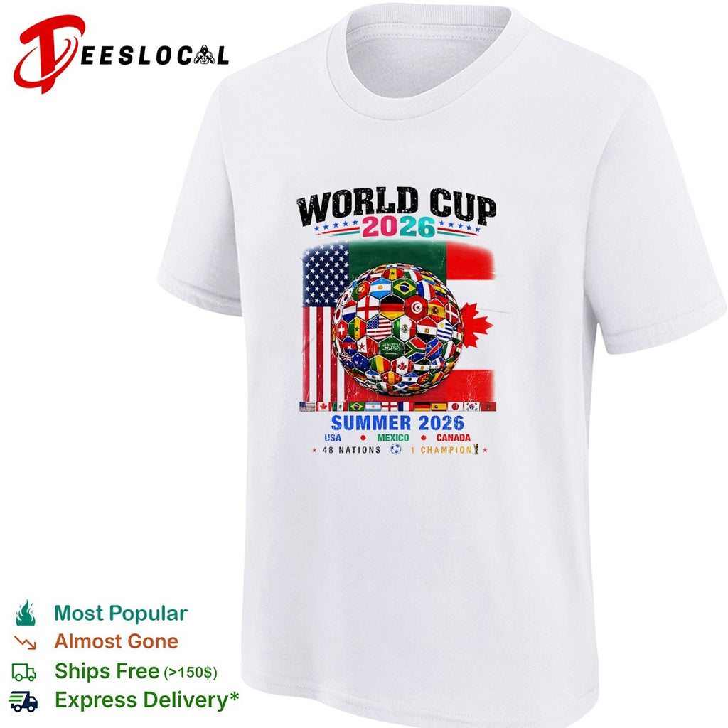 World Cup 2026 USA Mexico Canada 48 nations soccer ball shirt
