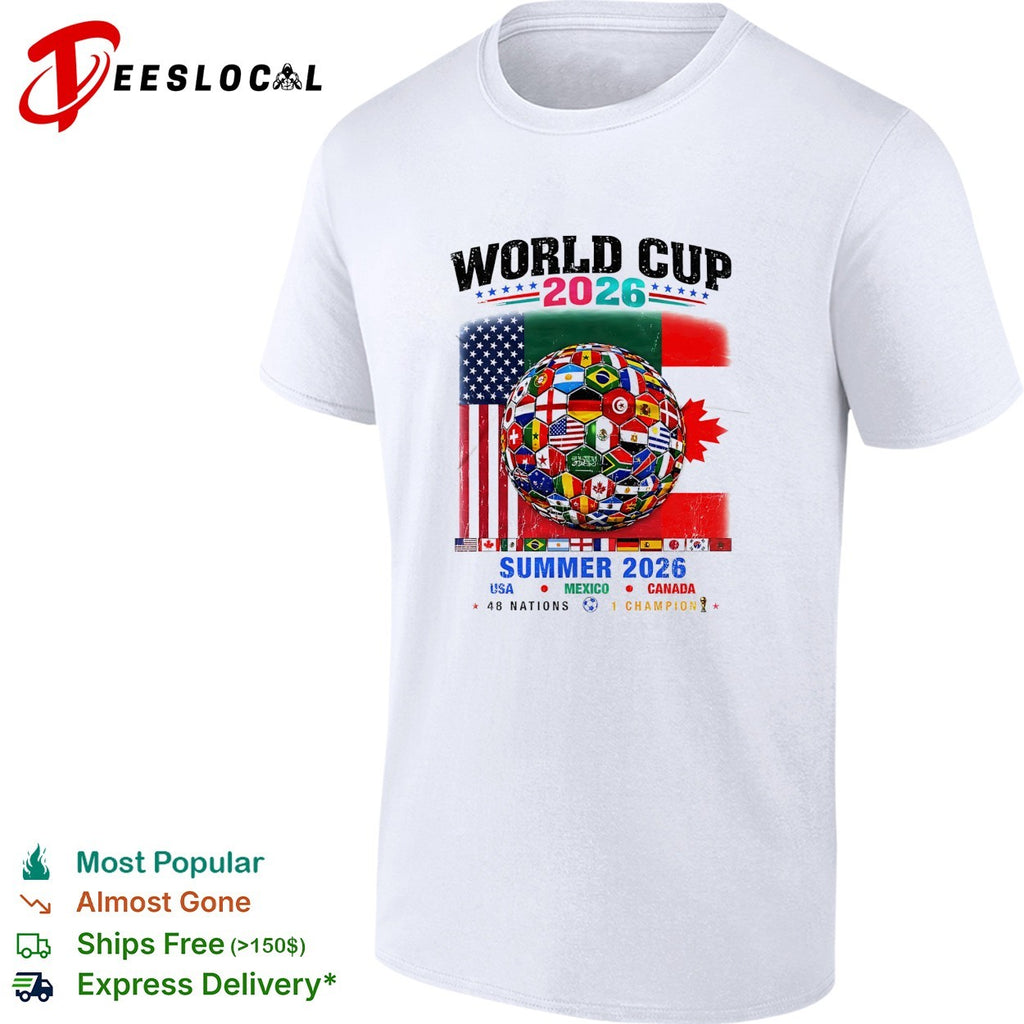 World Cup 2026 USA Mexico Canada 48 nations soccer ball shirt