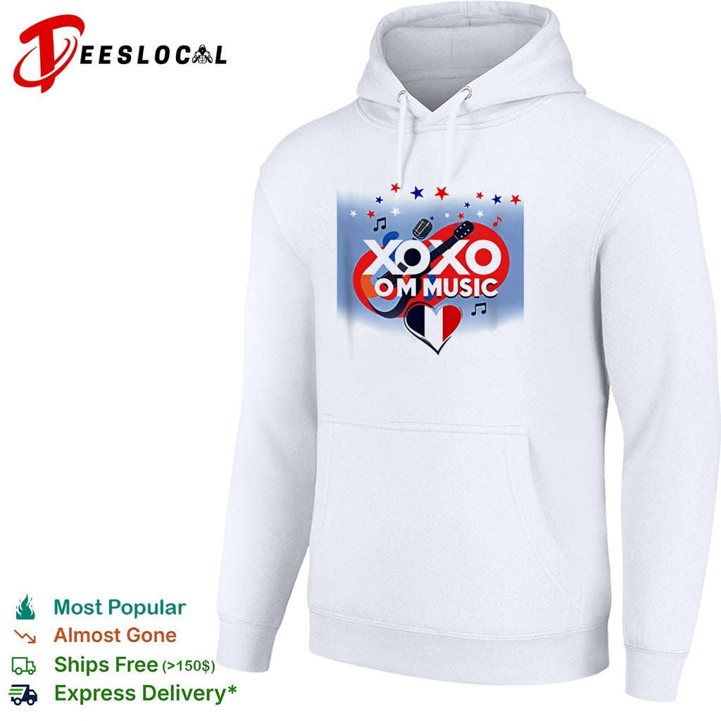 XOXO OM Music France heart guitar shirt