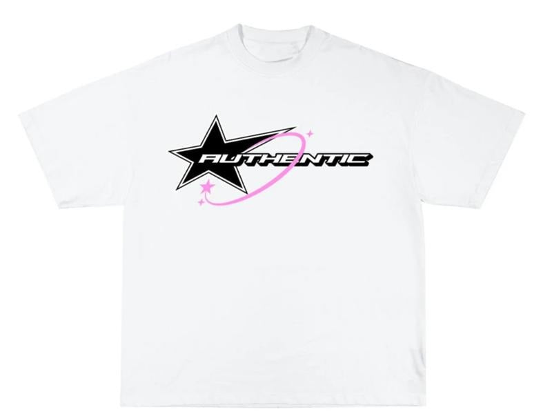 Y2K Shooting Star Tee (White), Unisex Shirt, S to 3XL Menswear Top