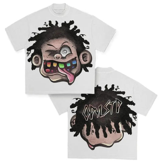 Y2k Graphic Rainbow Smile Printed Tshirt, Black Tee, Gifts For Him, Collaborative Shirt, Unisex Cotton Shirt, Streetwear For Men And Women Sweatshirt, Hoodie