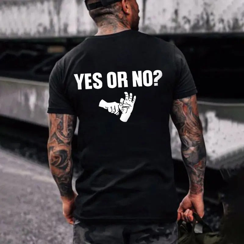YES OR NO Unholy Hands Graphic Casual Black Print T-shirt, Sweatshirt, Hoodie,  Oversized S-5Xl, Unisex Shirt, Today shirt, Love shirt, Retro Unisex, Life shirt, Merch gift, Short Sleeve Graphic, Naughty Clothes Men