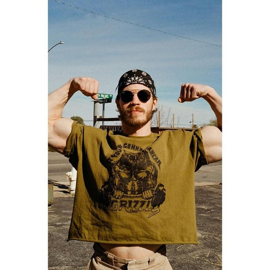 YIWO Men's Beast Lift Cropped T-Shirt