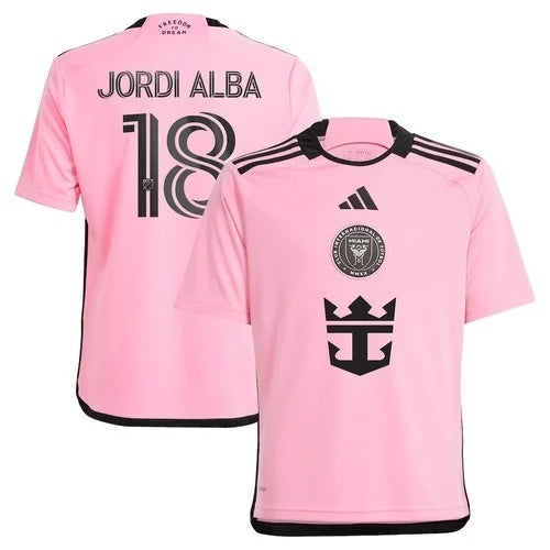 YOUTH Inter Miami #18 Jordi Alba Ramos CF 2024 2getherness Jersey - Pink