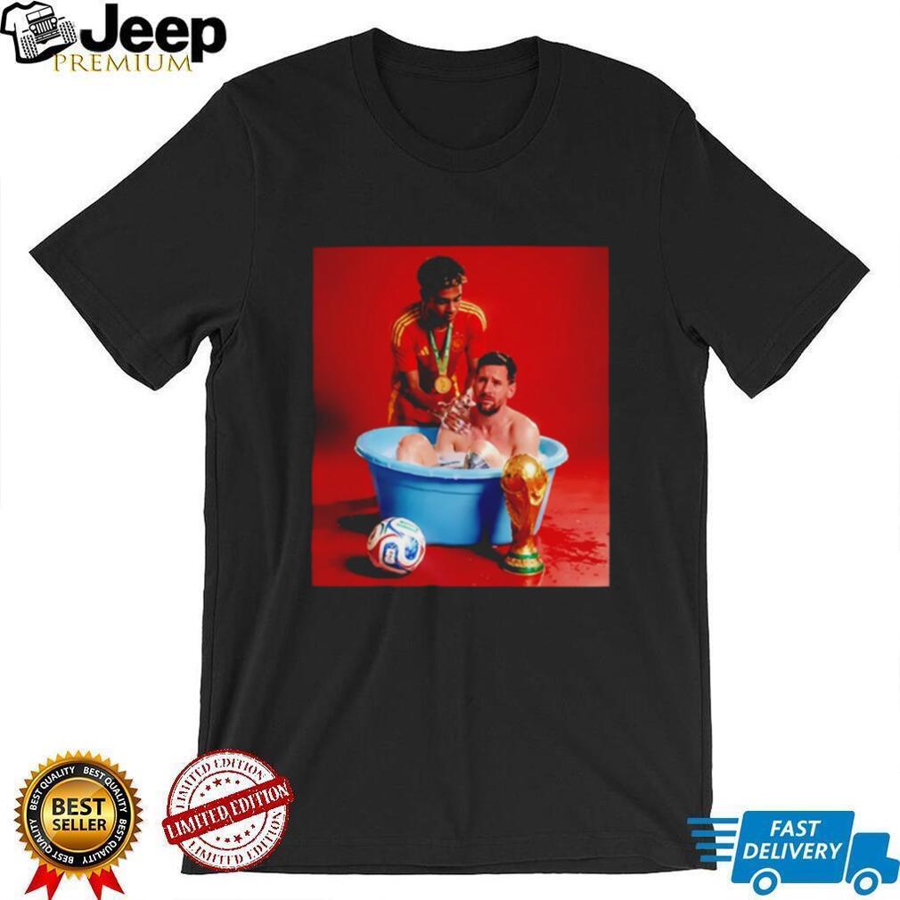 Yamal bathes Messi 2026 World Cup graphic shirt