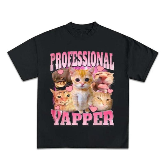 Yapper Brand Professional Yapper Shirt Cute Graphic Tee Top Unisex Streetwear Sweatshirt Hoodie Comfort Colors for Women Summer Wear - Womenswear