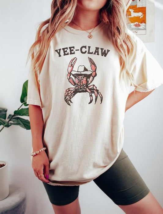 Yee Claw Yee Haw Crab Shirt, Cowboy Crab Meme Shirt, Sarcastic T Shirt, Funny Unisex Shirt