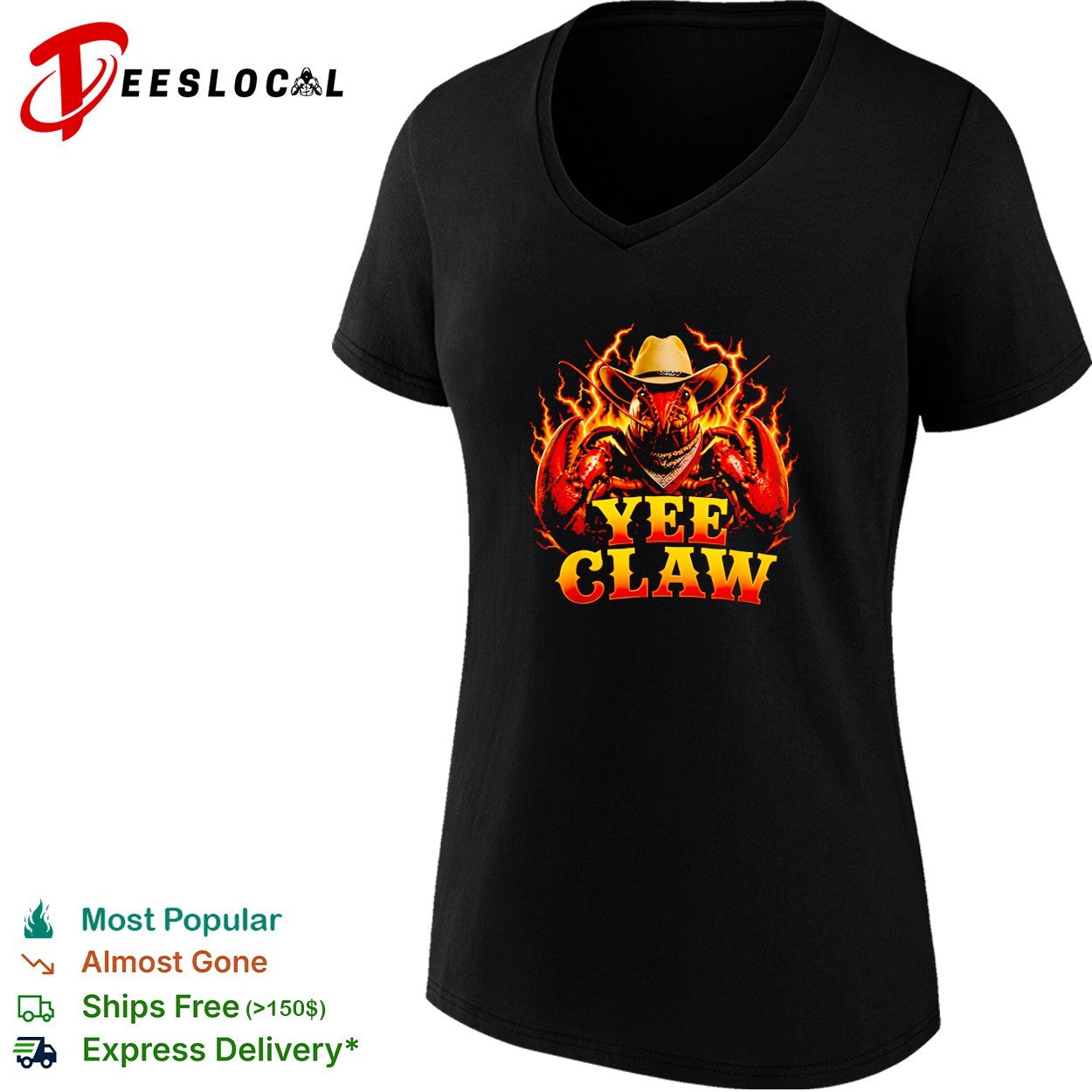 Yee claw crawfish cowboy shirt