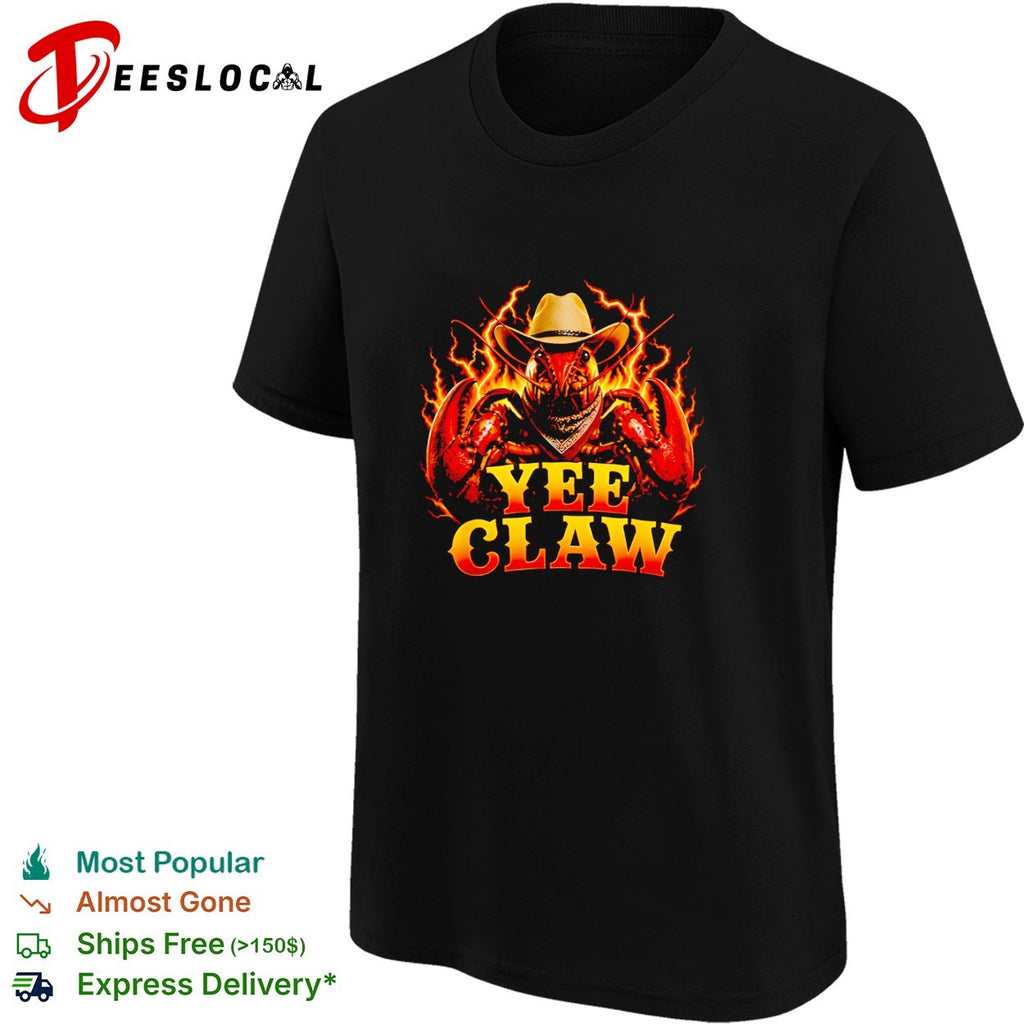 Yee claw crawfish cowboy shirt