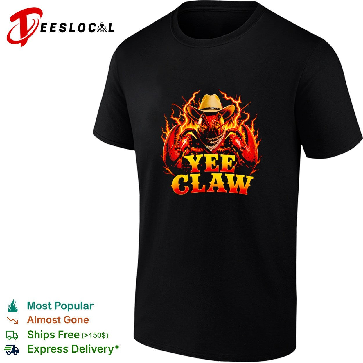 Yee claw crawfish cowboy shirt