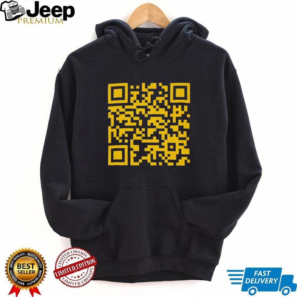 Yellow QR Code Scannable Mystery Graphic T Shirt