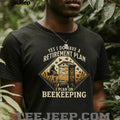 Yes I Do Have A Retirement Plan I Plan On Beekeeping Retro Graphic T Shirt