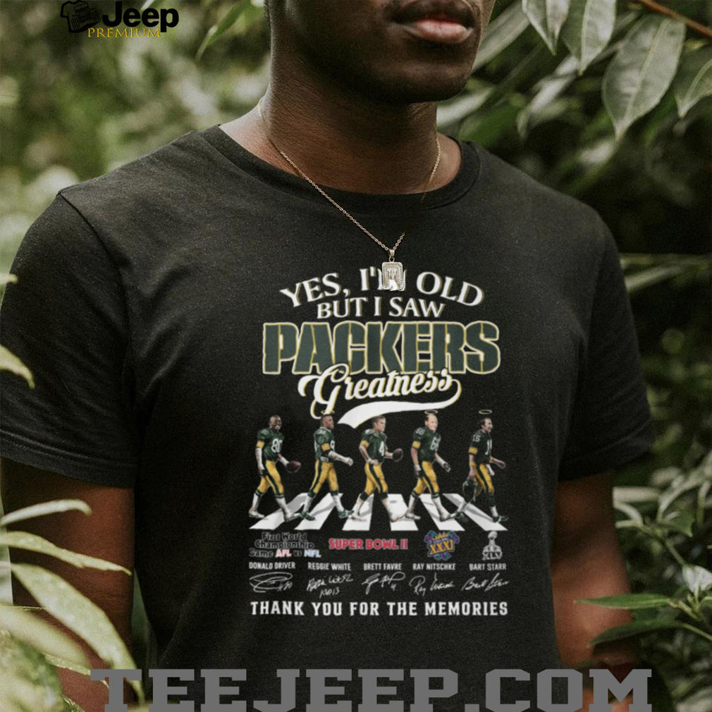 Yes I am Old But I Saw Packers Greatness Abbey Road Legends Signatures T Shirt