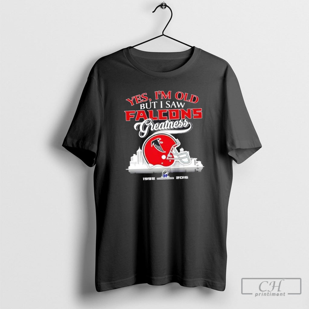 Yes Im Old But I Saw Atlanta Falcons Greatness Football Helmet Skyline Shirt Sweater