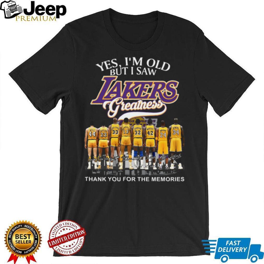Yes I’m Old But I Saw Los Angeles Lakers Greatness NBA Legends Coffee T Shirt