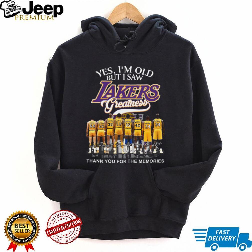 Yes I’m Old But I Saw Los Angeles Lakers Greatness NBA Legends Coffee T Shirt