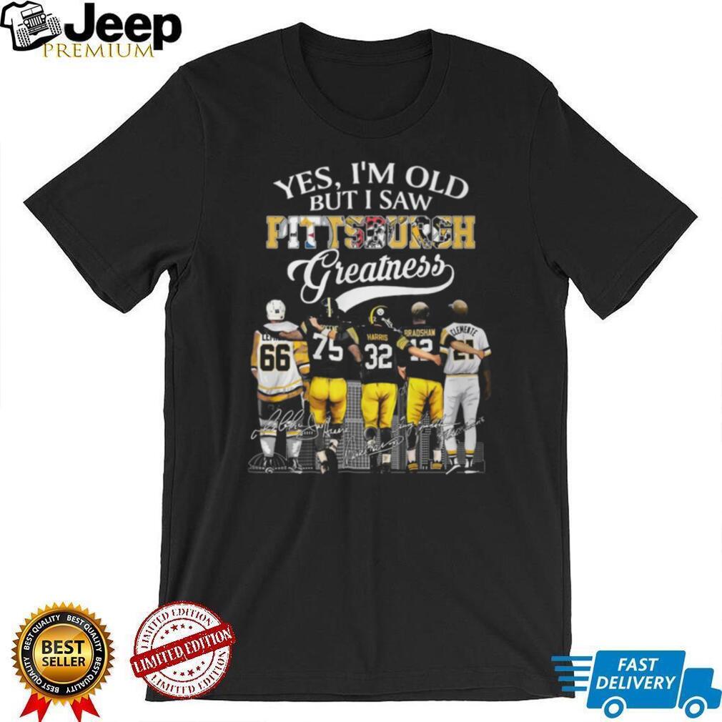 Yes I’m Old But I Saw Pittsburgh Greatness 5 Legends Skyline T Shirt