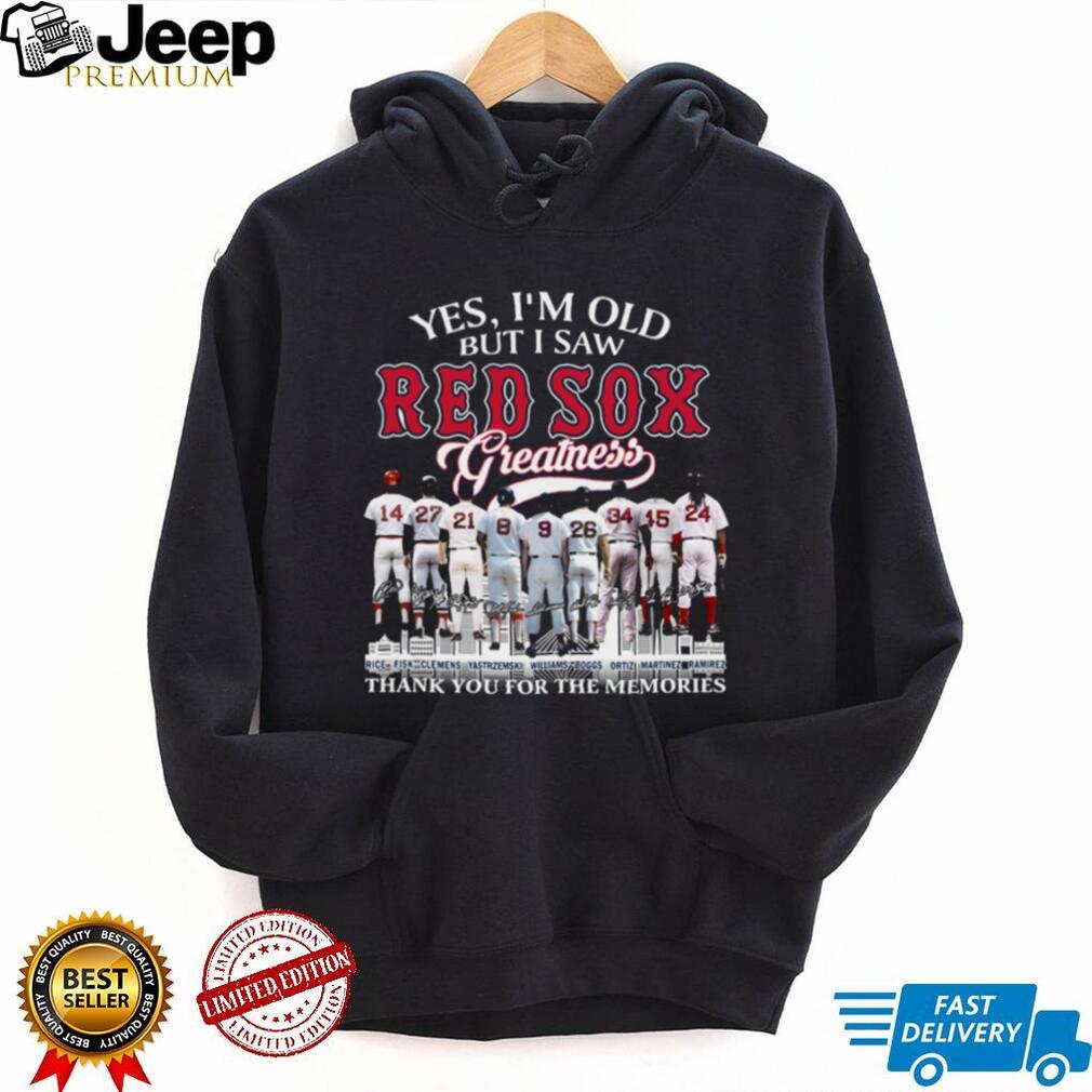 Yes I’m Old But I Saw Red Sox Greatness Baseball Legends Coffee T Shirt