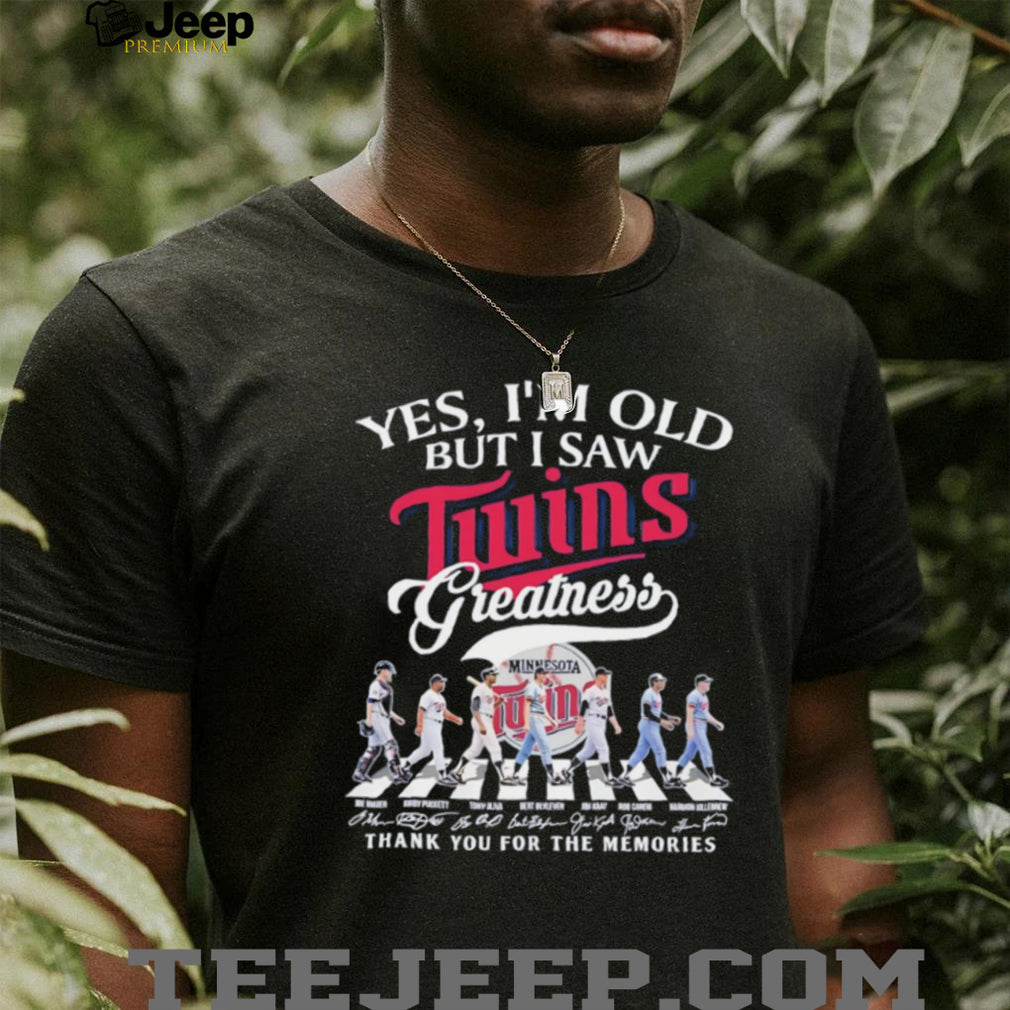 Yes I’m Old But I Saw Twins Greatness Minnesota Baseball Abbey Road T Shirt
