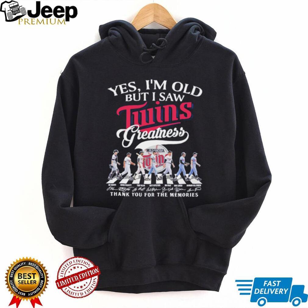 Yes I’m Old But I Saw Twins Greatness Minnesota Baseball Abbey Road T Shirt