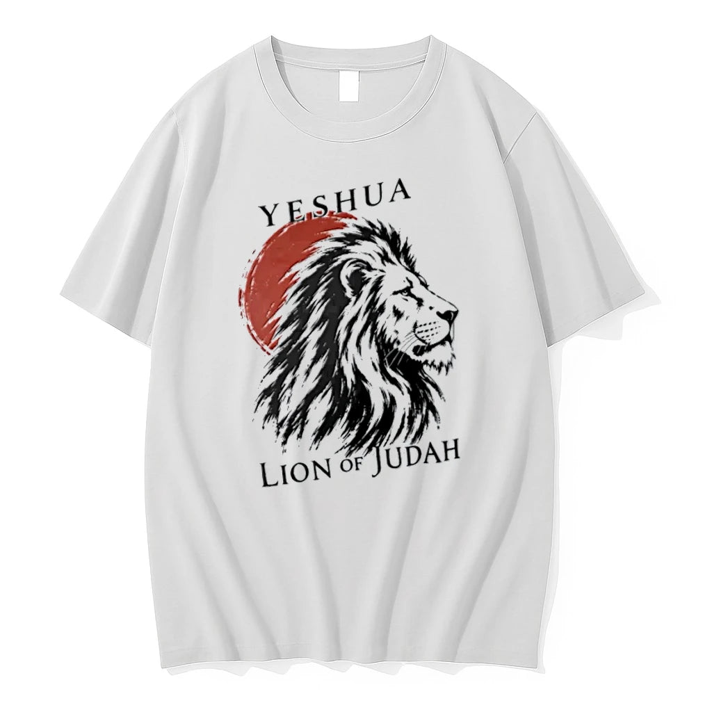 Yeshua Lion Of Judah Head Profile Red Sun Tshirts Sweater