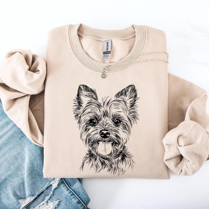 Yorkie, Yorkshire Terrier, Pet, Dog Breed Sweatshirt, Crew Neck, Women's, Crewneck T-Shirts, Hoodie | WearSparks.com