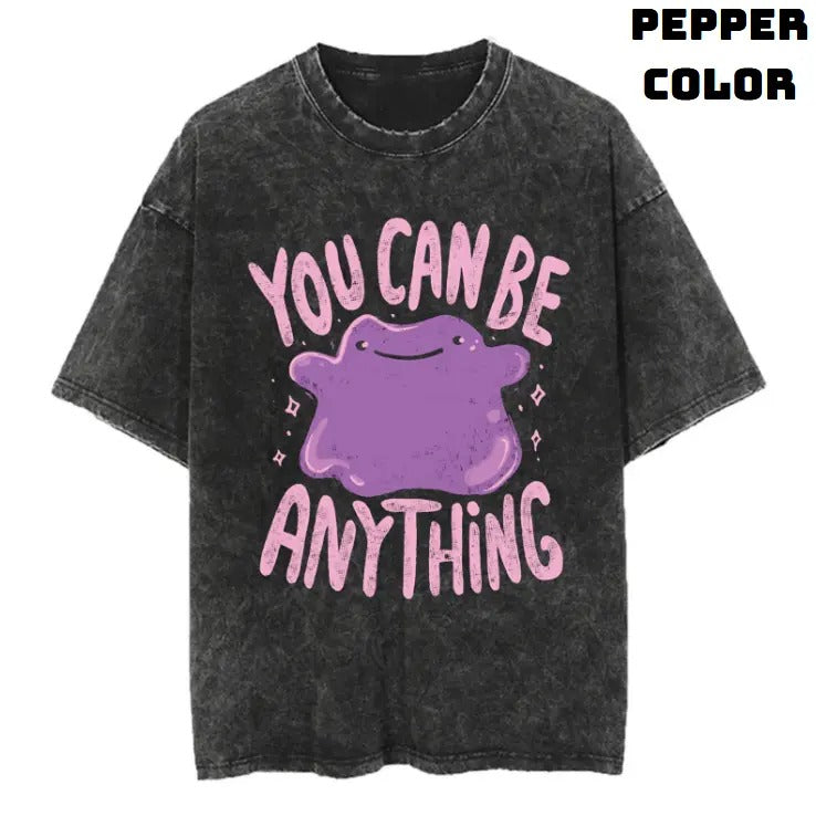 You Can Be Anything Vintage Graphic Tees, Ditto T-Shirt, Pokemon Shirts, Masters 2025 Merch, Vacation Outfits, Unisex Anime Manga Shirt Top Gifts Men Women Streetwear