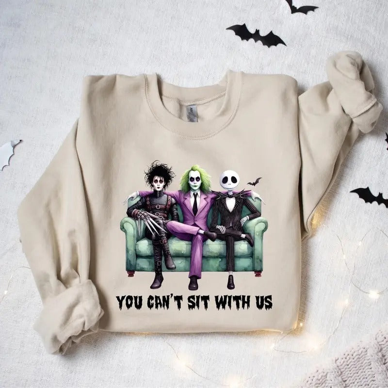 You Cant Sit With Us Halloween Sweatshirt, 90s Halloween Sweatshirt, Halloween Queen Shirt, Halloween Witch Sweatshirt, Halloween Movies Sweatshirt, Halloween Movies Character Shirt, Halloween Gift Shirt