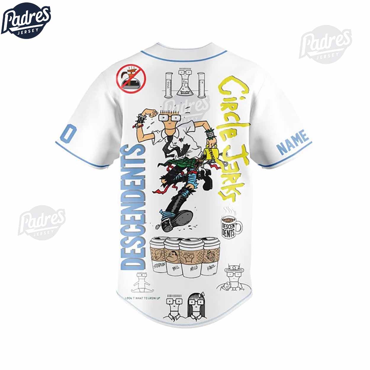 You Got Your Descendents In My Circle Jerks Custom Baseball Jersey - Padres Jersey Oasis: Elevate Your Baseball... (Image 2)
